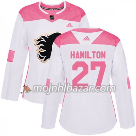 Dresovi Calgary Flames Dougie Hamilton 27 Adidas 2017-2018 Bijela Narančasta Fashion Authentic - Ženska Dresovi Calgary Flames Dougie Hamilton 27 Adidas 2017-2018 Bijela Narančasta Fashion Authentic - Ženska